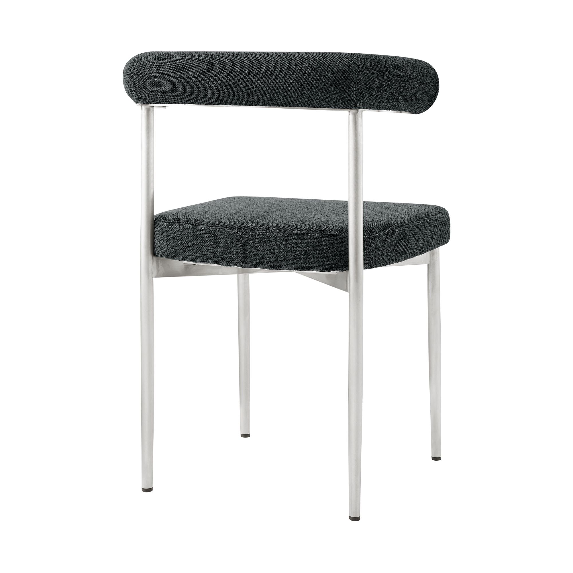 Image 5 Armen Living Shannon 23 1/2" Charcoal Fabric Dining Chairs Set of 2 more views