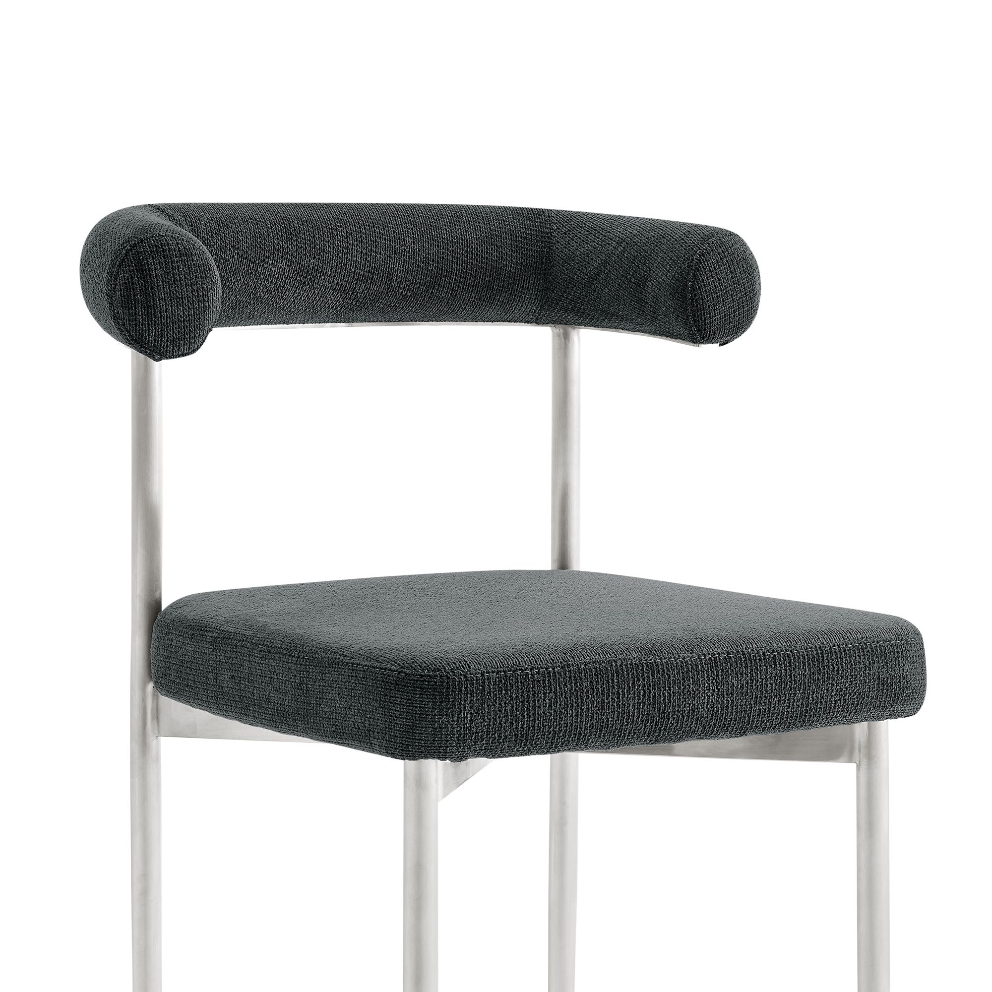 Image 6 Armen Living Shannon 23 1/2" Charcoal Fabric Dining Chairs Set of 2 more views