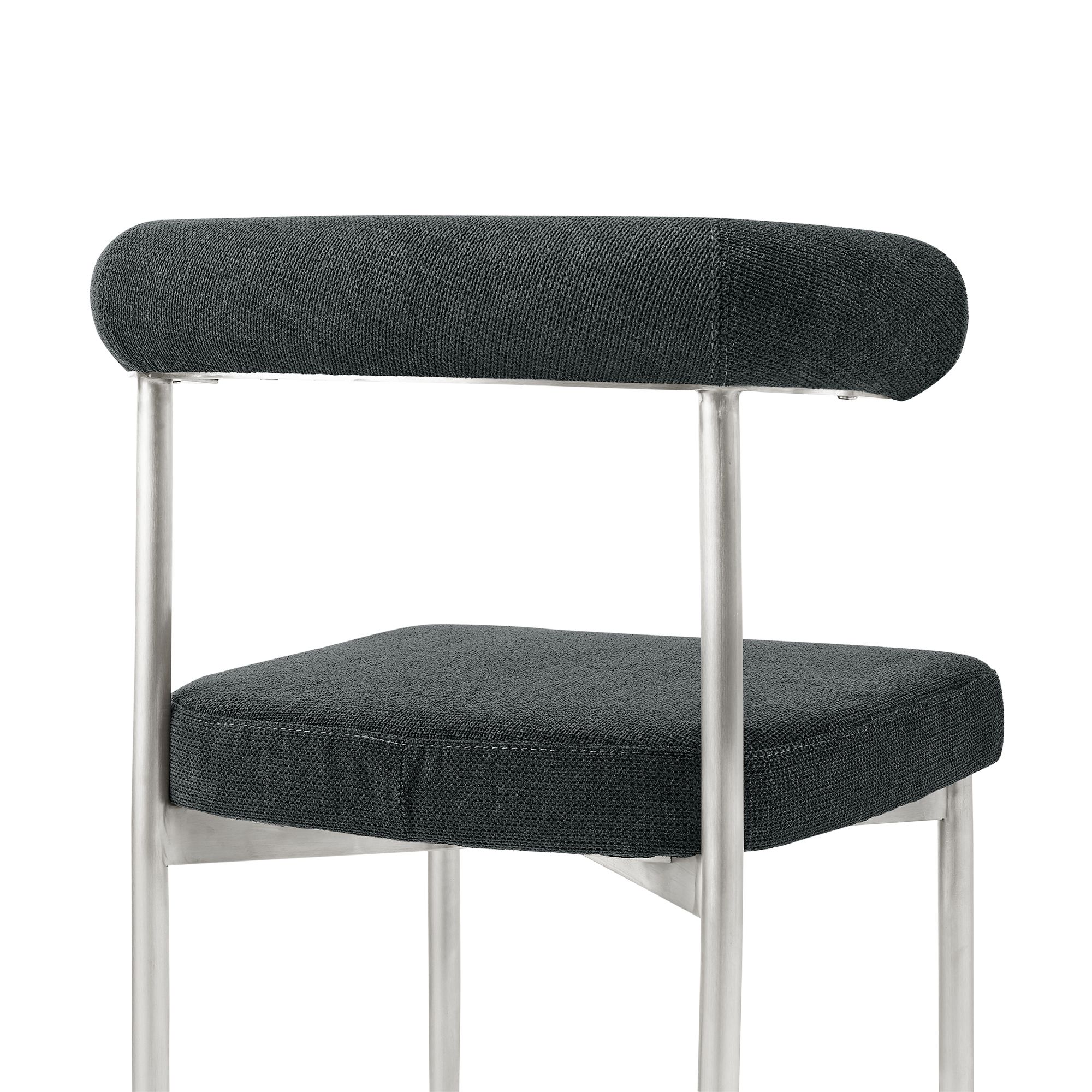 Image 7 Armen Living Shannon 23 1/2" Charcoal Fabric Dining Chairs Set of 2 more views