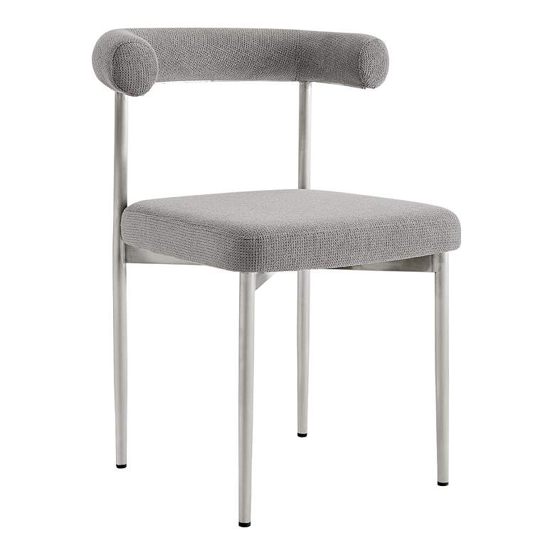 Image 1 Armen Living Shannon 23 1/2" Steel Light Gray Dining Chairs Set of 2