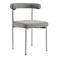 Armen Living Shannon 23 1/2" Steel Light Gray Dining Chairs Set of 2