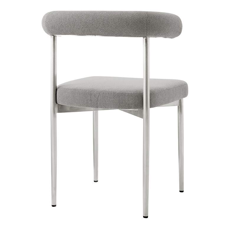 Image 2 Armen Living Shannon 23 1/2" Steel Light Gray Dining Chairs Set of 2 more views