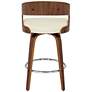 6_Armen Living Shelly 25 3/4" Cream Faux Leather Swivel Counter Stool more views