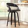 1_Armen Living Shelly 25 3/4" Gray Faux Leather Swivel Counter Stool