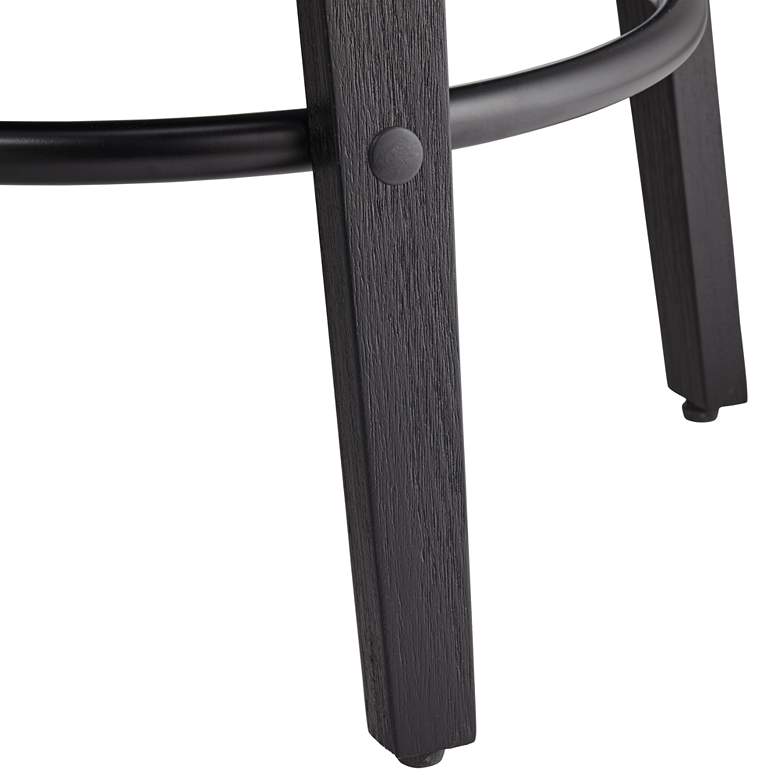 Image 7 Armen Living Shelly 25 3/4" Gray Faux Leather Swivel Counter Stool more views