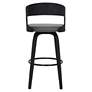 7_Armen Living Shelly 29 3/4" Gray Faux Leather Swivel Bar Stool more views