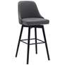 2_Armen Living Sicily 30" Modern Gray Faux Leather Swivel Bar Stool