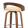 5_Armen Living Sonia 26" Modern Cream Faux Leather Swivel Counter Stool more views