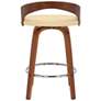7_Armen Living Sonia 26" Modern Cream Faux Leather Swivel Counter Stool more views