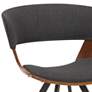 2_Armen Living Ulric 22" Wide Modern Wood and Charcoal Grey Accent Chair more views