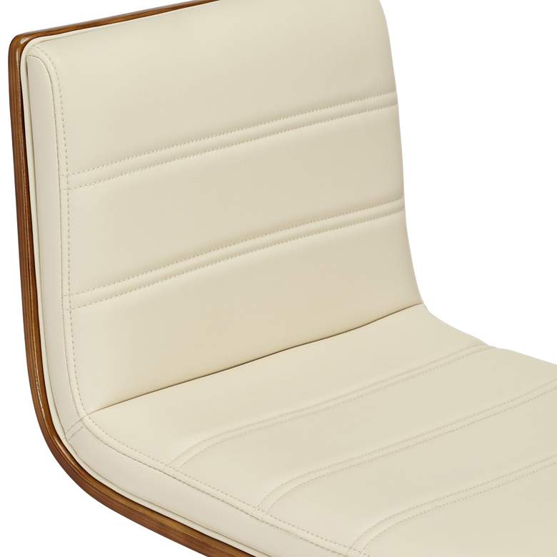 Image 4 Armen Living Vienna 25 1/4" Cream and Walnut Swivel Counter Stool more views