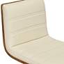 4_Armen Living Vienna 25 1/4" Cream and Walnut Swivel Counter Stool more views