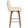 5_Armen Living Vienna 25 1/4" Cream and Walnut Swivel Counter Stool more views