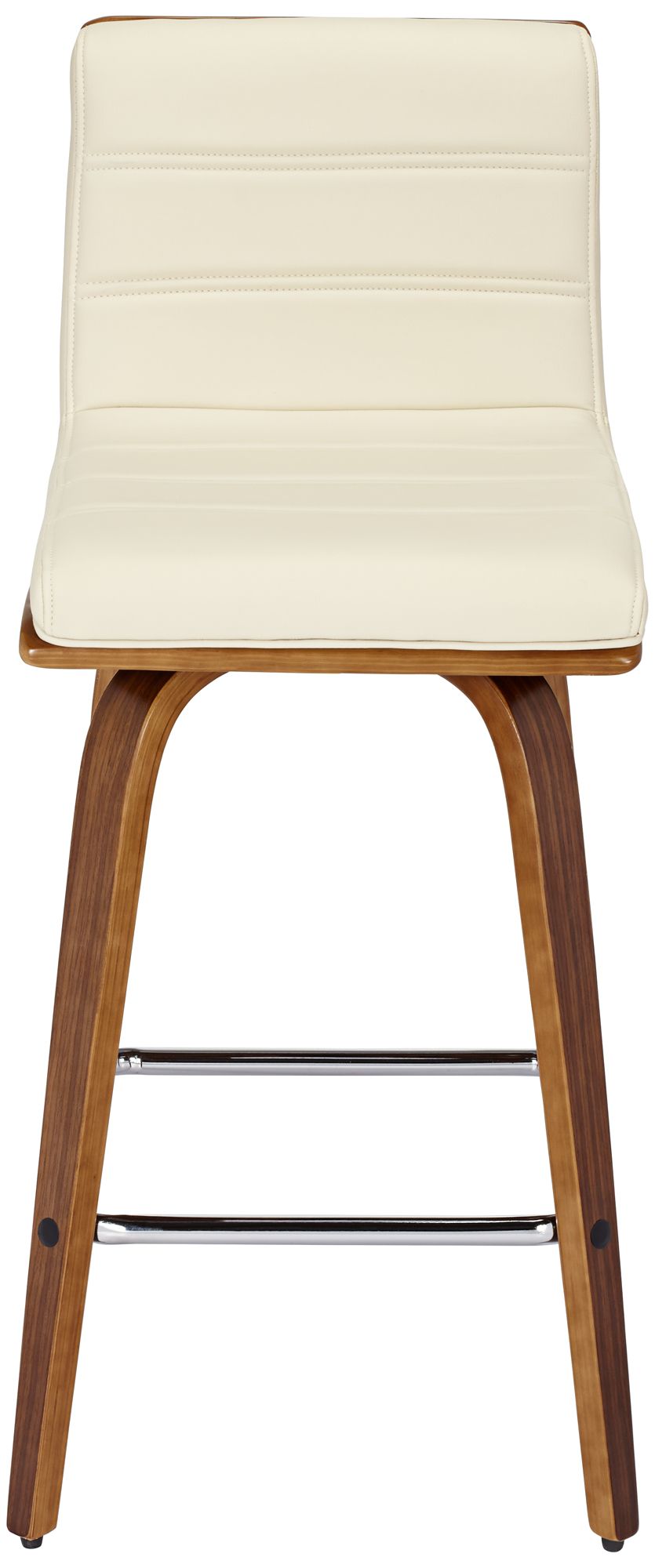 Armen Living Vienna 25 1/4" Cream and Walnut Swivel Counter Stool in scene