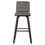 3_Armen Living Vienna 29 1/2" Gray Faux Leather Modern Swivel Bar Stool more views