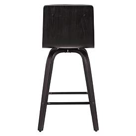 Image4 of Armen Living Vienna 29 1/2" Gray Faux Leather Modern Swivel Bar Stool more views
