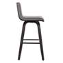 5_Armen Living Vienna 29 1/2" Gray Faux Leather Modern Swivel Bar Stool more views