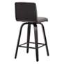6_Armen Living Vienna 29 1/2" Gray Faux Leather Modern Swivel Bar Stool more views