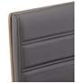 Thumbnail3 of Armen Living Vienna 29 1/2" Walnut Gray Faux Leather Swivel Bar Stool more views