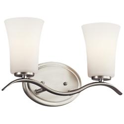 Armida 10 1/4" High Brushed Nickel 2-Light Wall Sconce