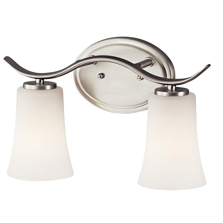 Image 2 Armida 10 1/4" High Brushed Nickel 2-Light Wall Sconce more views