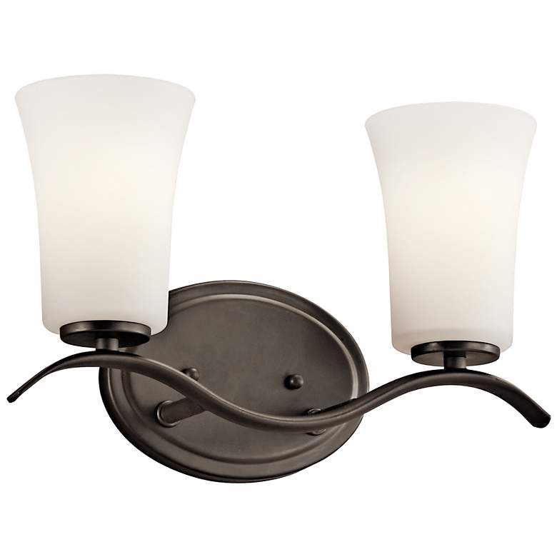 Image 1 Armida Olde Bronze Finish 2 Light Bathroom Bath Sconce Light