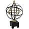 Armillary 20" High Black and Gold Table Sculpture