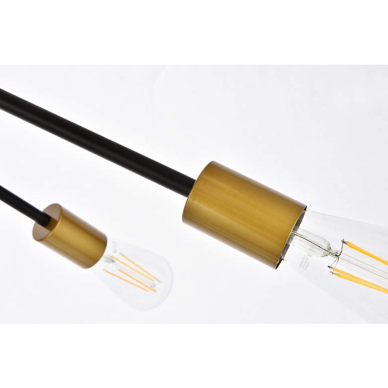 Image 6 Armin 6 Lts Pendant In Black With Brass more views