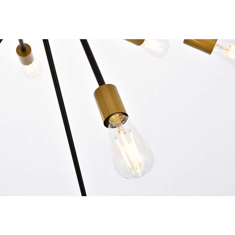 Image 7 Armin 6 Lts Pendant In Black With Brass more views
