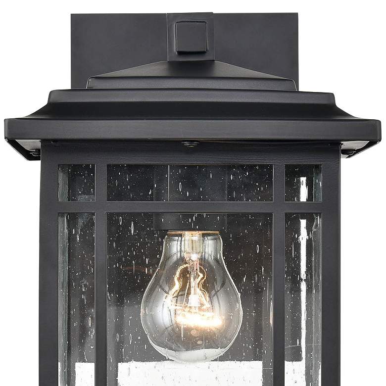 Image 2 Armington 12" High Black Metal Outdoor Lantern Wall Light more views