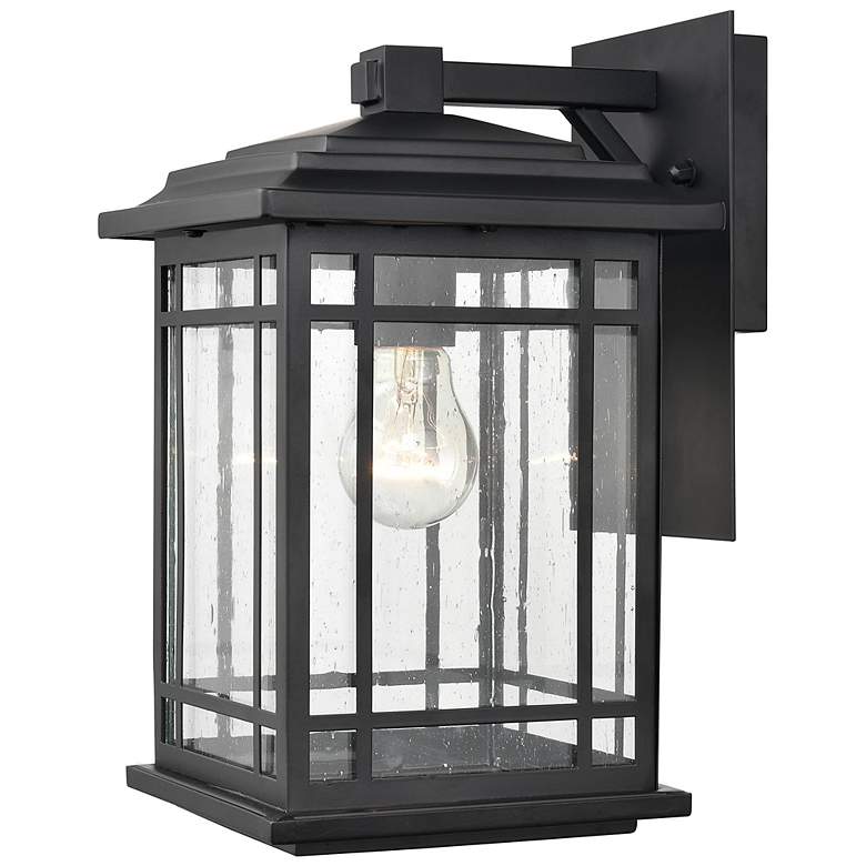 Image 3 Armington 12" High Black Metal Outdoor Lantern Wall Light more views