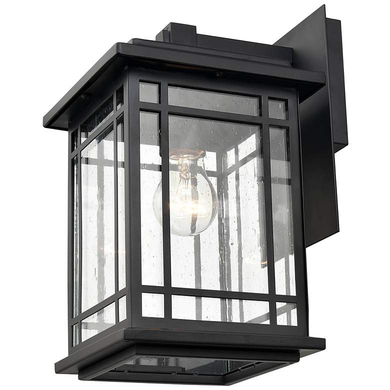 Image 5 Armington 12" High Black Metal Outdoor Lantern Wall Light more views