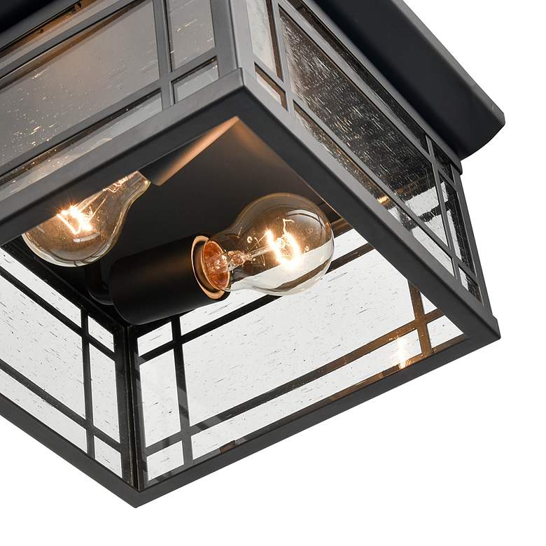 Image 3 Armington 6 1/2"W Powder-Coated Black Outdoor Ceiling Light more views