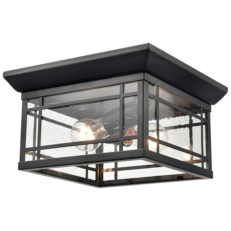 Image 5 Armington 6 1/2"W Powder-Coated Black Outdoor Ceiling Light more views