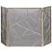 Armino Antiqued Silver 30" High 3-Panel Fireplace Screen