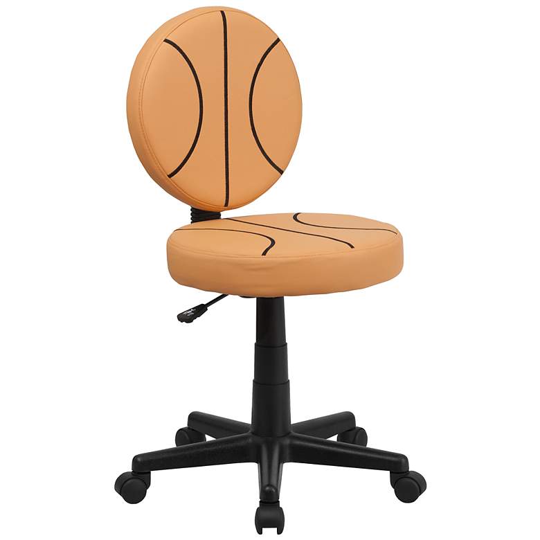 Image 1 Armless Black and Orange Basketball Office Chair