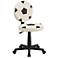 Armless Black and White Soccer Office Chair
