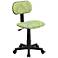 Armless Multi-Color Swirl Green Office Chair