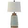 Armond Ribbed Vase 35" High Light Brown and Blue Ceramic Table Lamp