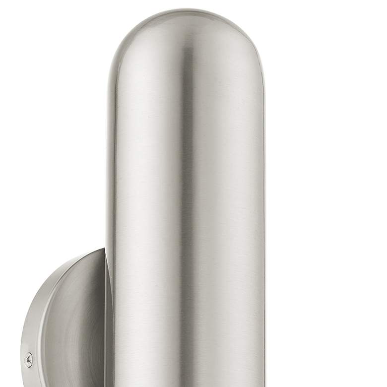 Image 4 Armored 1 Light Brushed Nickel ADA Single Sconce more views