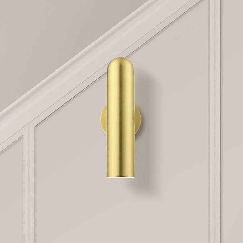 Image 1 Armored 1 Light Satin Brass ADA Single Sconce