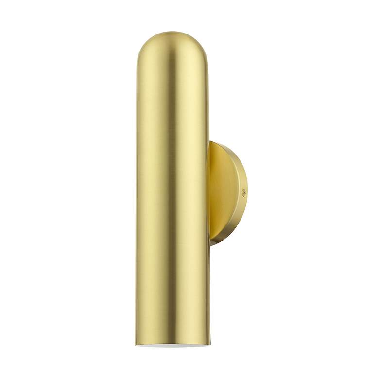 Image 3 Armored 1 Light Satin Brass ADA Single Sconce more views