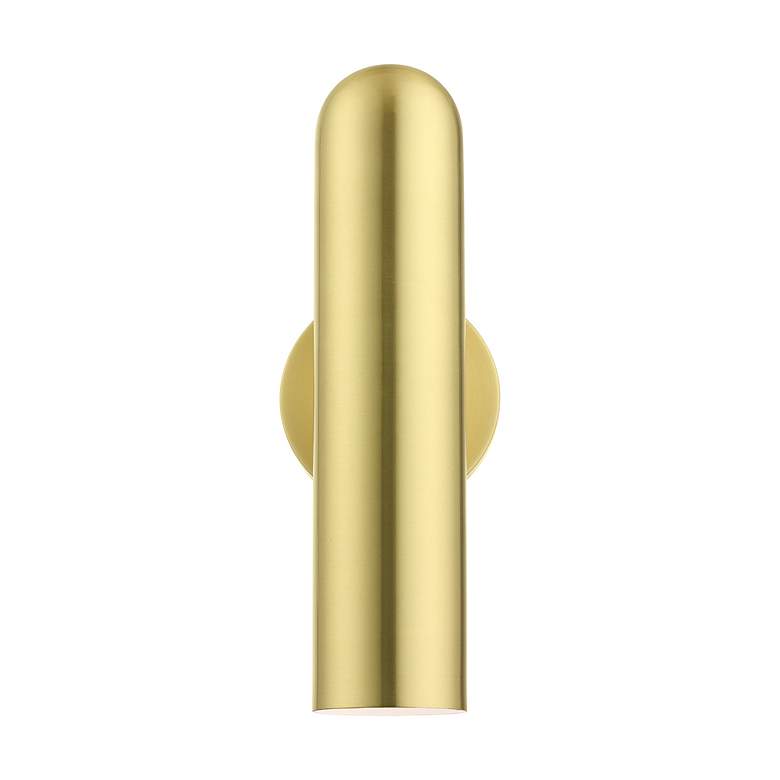 Image 4 Armored 1 Light Satin Brass ADA Single Sconce more views