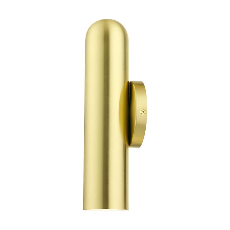 Image 6 Armored 1 Light Satin Brass ADA Single Sconce more views