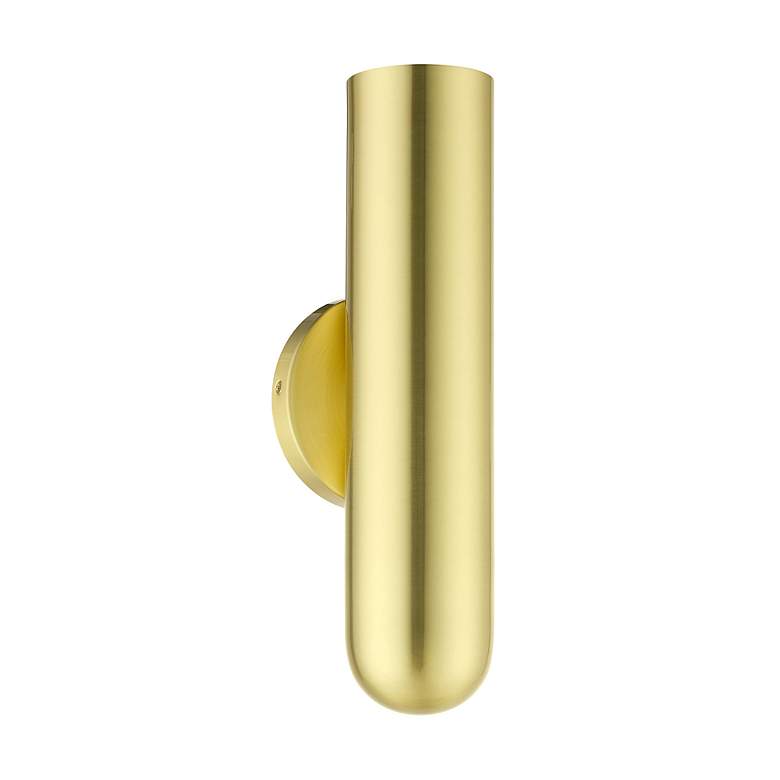 Image 7 Armored 1 Light Satin Brass ADA Single Sconce more views