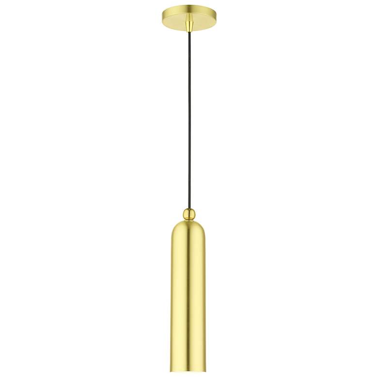 Image 2 Armored 1 Light Satin Brass Pendant