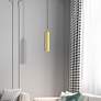 Armored 1 Light Satin Brass Pendant
