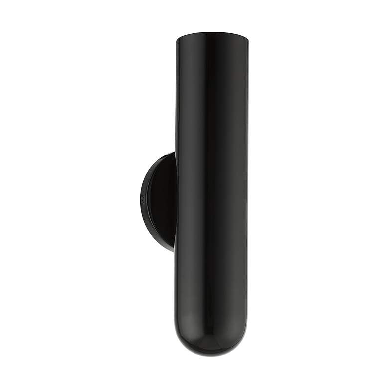 Image 7 Armored 1 Light Shiny Black ADA Single Sconce more views