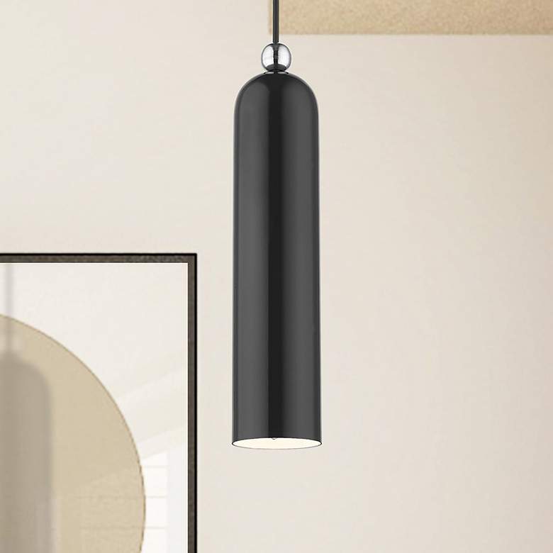 Image 1 Armored 1 Light Shiny Black Pendant
