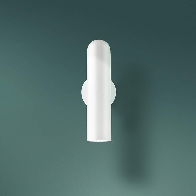 Image 1 Armored 1 Light Shiny White ADA Single Sconce